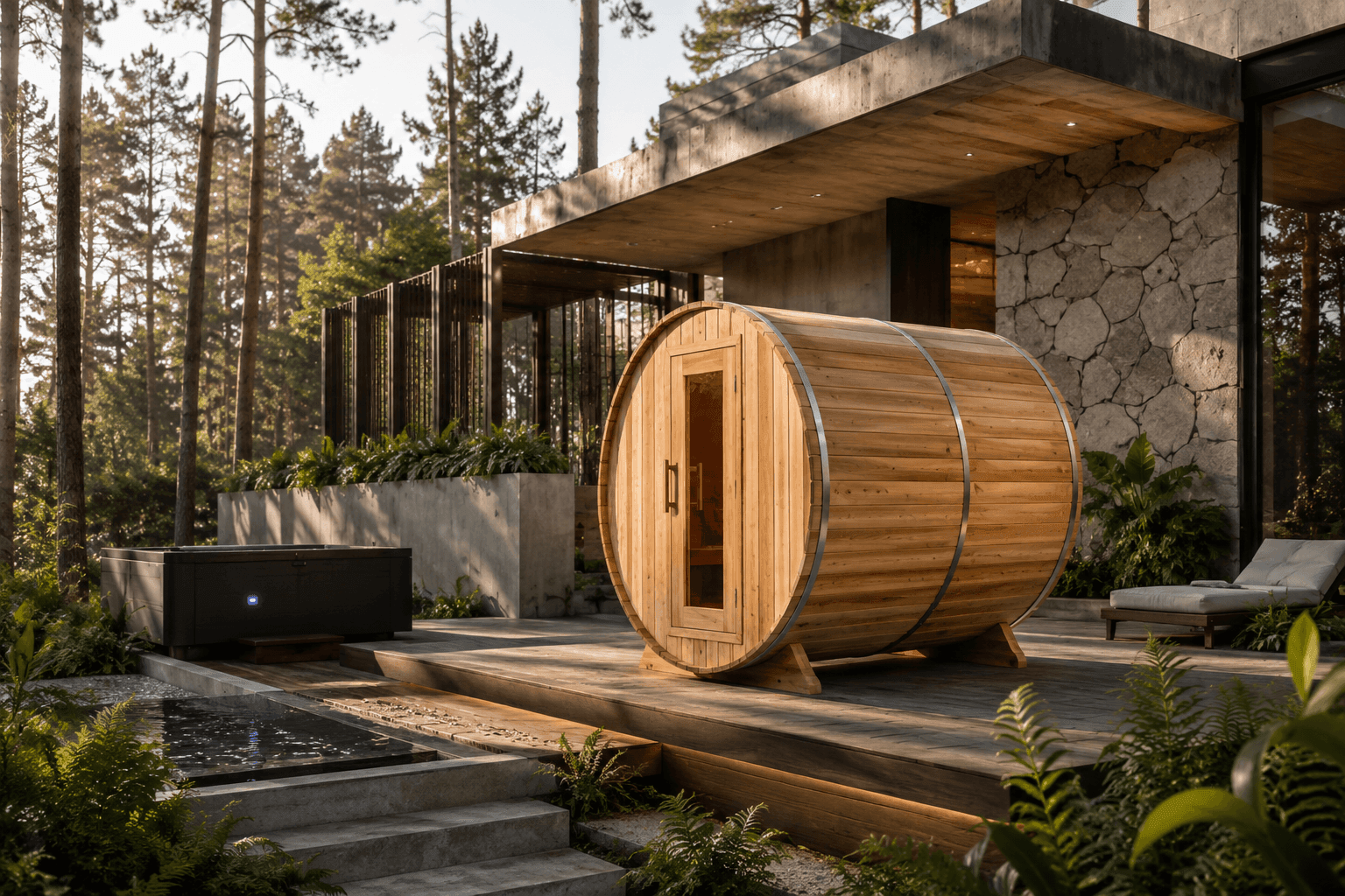 Artic Oasis Harmony Sauna en terraza